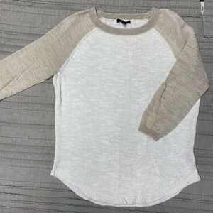 J-Crew baseball sleeve top